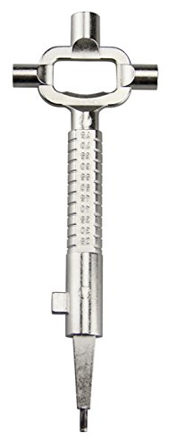 WPLUSM Universal-Bauschlüssel, Original Architektenschlüssel, Baustellenschlüssel mit Zylinder-Messlehre, Schaltschrankschlüssel, Flaschenöffner, Vierkantschlüssel verschiedene Größen von WPLUSM