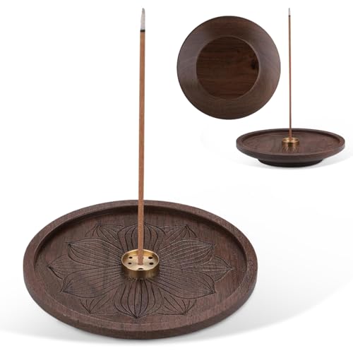 1 Stück Räucherstäbchen Halter Räucherstäbchenhalter Incense Holder Räucherstäbchen Halterung Rächerstabchenhalter Brenner Incense Sticks Holzlotus Räucherstäbchenhalter Ideal für Meditation und Yoga von W Rxkiocs