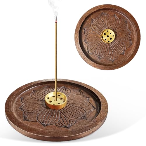 1 Stück Räucherstäbchen Halter Räucherstäbchenhalter Incense Holder Räucherstäbchen Halterung Rächerstabchenhalter Holzlotus Räucherstäbchenhalter Ideal für Heimdekoration Meditation und Yoga von W Rxkiocs
