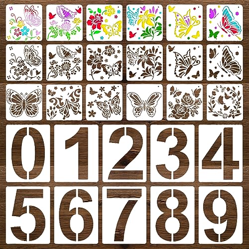 D-049 22Stücke Schablonen Schablonen Textilgestaltung Schablonen Wandgestaltung Schablone Buchstaben Digitale Malerei Schablonen Schmetterling-Malschablonen für Briefkästen Türschilder D-049 22Stücke Schablonen Schablonen Textilgestaltung Schablonen Wandgestaltung Schablone Buchstaben Digitale Malerei Schablonen Schmetterling-Malschablonen für Briefkästen Türschilder von W Rxkiocs