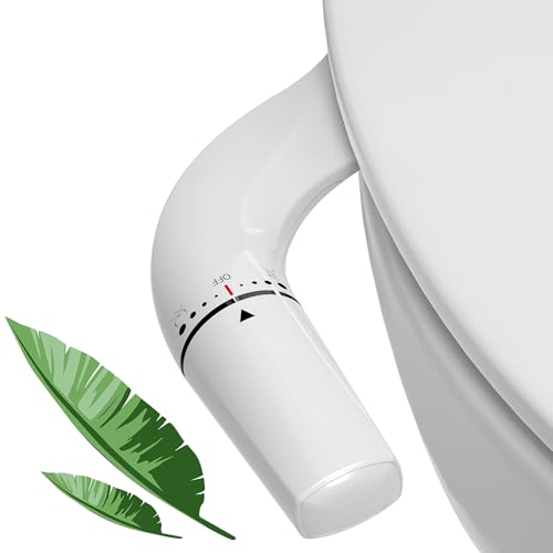 Bidet,Bidet-Aufsatz für Toilette mit nicht elektrischer Doppeldüse (Front- und Heckwäsche), Frischwasser-Bidet-Toilettensitz-Befestigung von W WITHLENT