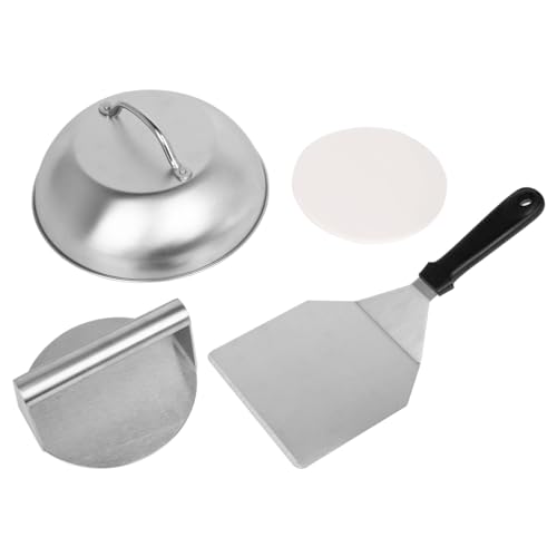 W&H Smash Burger Set aus Edelstahl, Burger Smasher Set 4-TLG. inkl. Burgerpresse, Grillspachtel, Burgerglocke und 50 Pergamentpapier, Grill Werkzeug Outdoor und Indoor für Leckere Hamburger, Pattie W&H Smash Burger Set aus Edelstahl, Burger Smasher Set 4-TLG. inkl. Burgerpresse, Grillspachtel, Burgerglocke und 50 Pergamentpapier, Grill Werkzeug Outdoor und Indoor für Leckere Hamburger, Pattie von W&H
