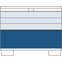 Gitty Schubladenschrank, HxBxT 1.010 x 1.250 x 860 mm, mit 3 Schubladen, 2x Größe XS, 1x Größe L von W&K Metallverarbeitung