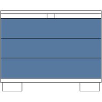 Gitty Schubladenschrank, HxBxT 1.010 x 1.250 x 860 mm, mit 3 Schubladen Größe M von W&K Metallverarbeitung