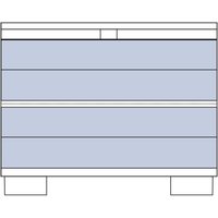 Gitty Start Schubladenschrank, HxBxT 1.010 x 1.250 x 860 mm, mit 2 Schubladen, Größe L von W&K Metallverarbeitung