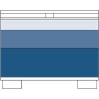 Gitty Start Schubladenschrank, HxBxT 1.010 x 1.250 x 860 mm, mit 4 Schubladen, Größe S von W&K Metallverarbeitung