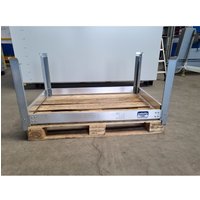 Paletty Palettenstapelsystem Classic, HxBxT 1.240 x 840 x 580 mm, klappbar von W&K Metallverarbeitung