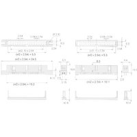 W & P Products Stiftleiste (Standard) 869 Polzahl Gesamt 10 Rastermaß: 2.54mm 369-10-10-0-60 von W & P Products