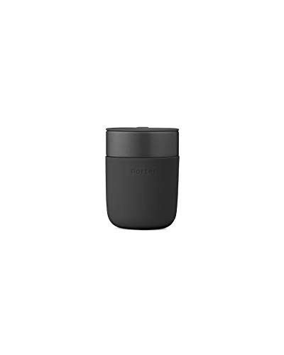 W&P Porter Ceramic Mug w/Protective Silicone Sleeve, Charcoal 12 Ounces | On-the-Go | Reusable Cup for Coffee or Tea | Portable | Dishwasher Safe von W&P