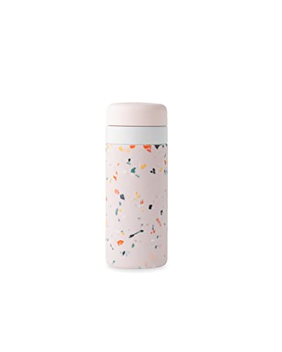 W&P Porter Isolierflasche, 473 ml, Blush Terrazzo | Clean Taste Keramikbeschichtung für Wasser, Kaffee & Tee | Wide Mouth vakuumisoliert | spülmaschinenfest von W&P