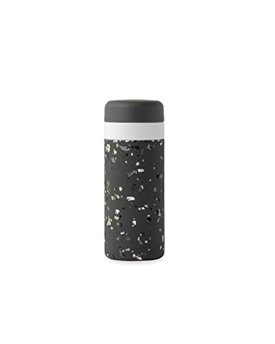 W&P Porter Isolierflasche, 473 ml, Holzkohle, Terrazzo, saubere Geschmack, Keramikbeschichtung für Wasser, Kaffee und Tee, breite Öffnung, vakuumisoliert, spülmaschinengeeignet von W&P