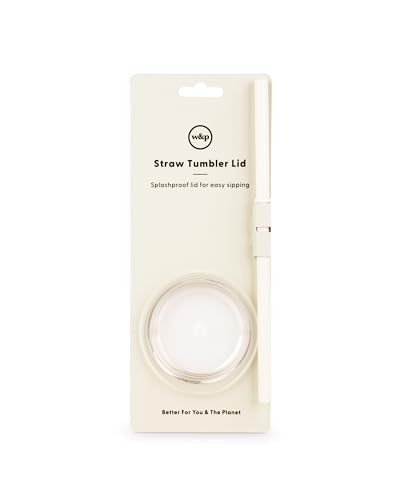 W&P Porter Strohhalm-Deckel für Isolierbecher, auslaufsicher, BPA-frei, cremefarben von W&P