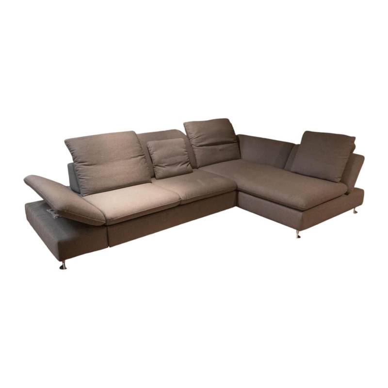 Ecksofa Select Venus Plus Stoff Q2 Ocean W82 22 Grey Grau Fuß Metall Matt Gebürs... von W. Schillig