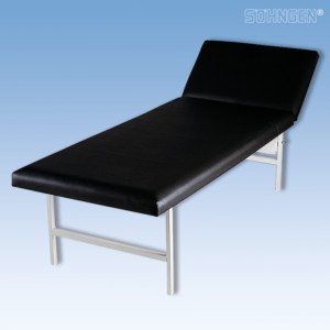 Untersuchungsliege Stahlrohr, Kopfteilverstellbar, 200 x 70 x 65 cm, schwarz von W. Söhngen GmbH