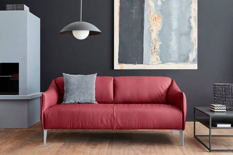 W.SCHILLIG 2,5-Sitzer sally, mit Metall-Winkelfüßen in Silber matt, Breite 194 cm von W.SCHILLIG
