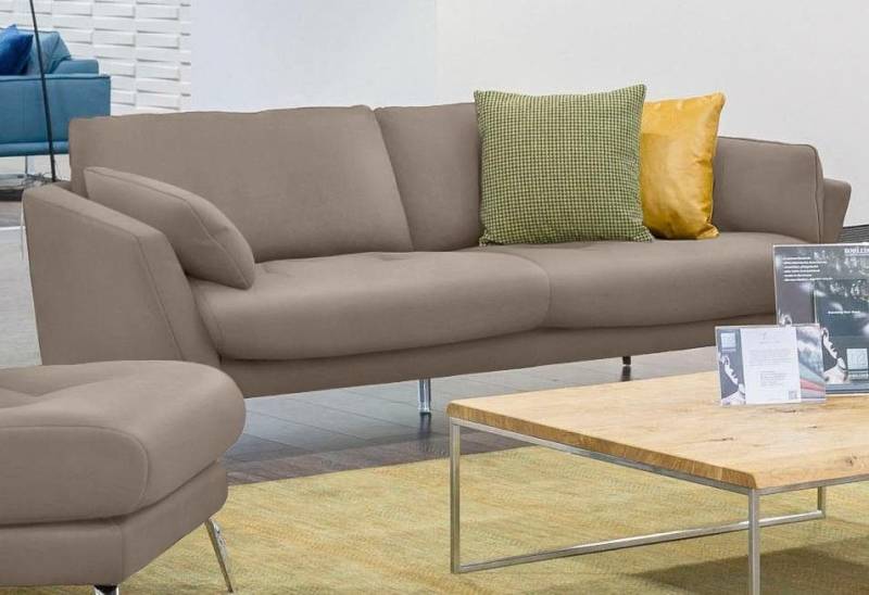 W.SCHILLIG 2,5-Sitzer softy, mit dekorativer Heftung im Sitz, Füße Chrom glänzend von W.SCHILLIG