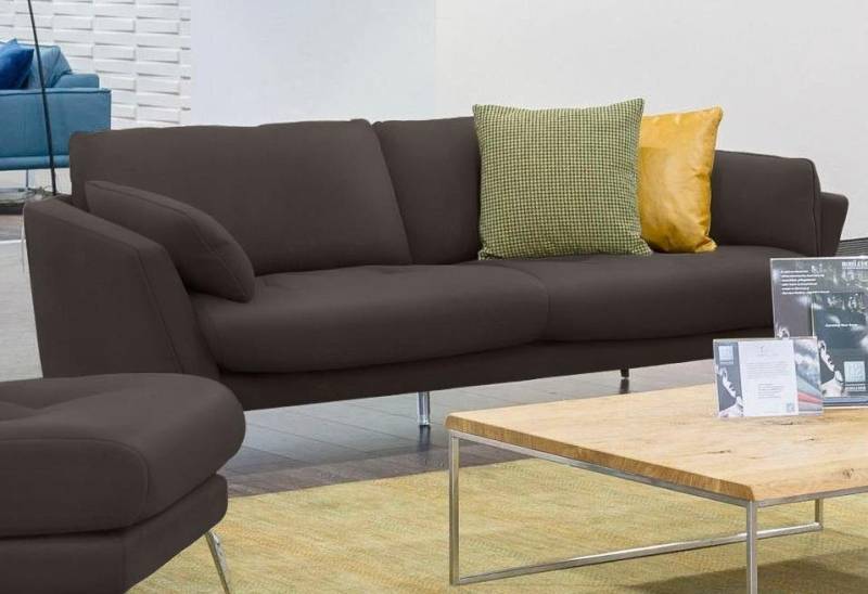 W.SCHILLIG 2,5-Sitzer softy, mit dekorativer Heftung im Sitz, Füße Chrom glänzend von W.SCHILLIG