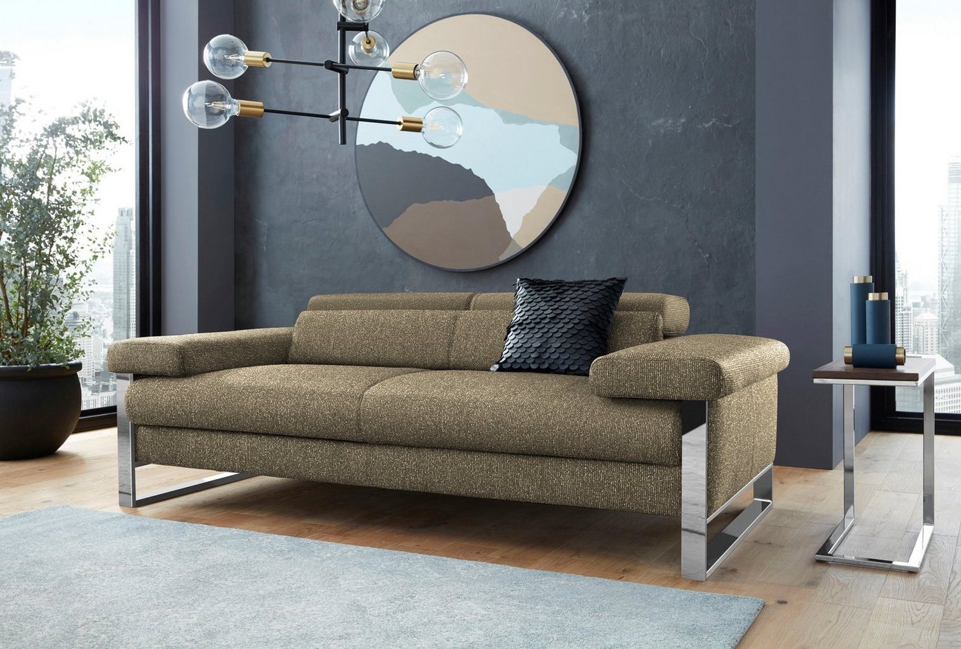 W.SCHILLIG 2-Sitzer finn, German Design Award 2016, Fußgestell Chrom glänzend, Breite 210 cm W.SCHILLIG 2-Sitzer finn, German Design Award 2016, Fußgestell Chrom glänzend, Breite 210 cm von W.SCHILLIG