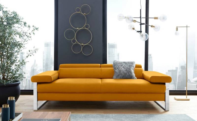 W.SCHILLIG 2-Sitzer finn, German Design Award 2016, Fußgestell Chrom glänzend, Breite 230 cm von W.SCHILLIG