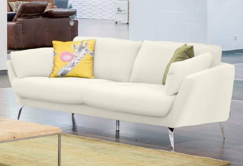 W.SCHILLIG 2-Sitzer softy, mit dekorativer Heftung im Sitz, Füße Chrom glänzend von W.SCHILLIG