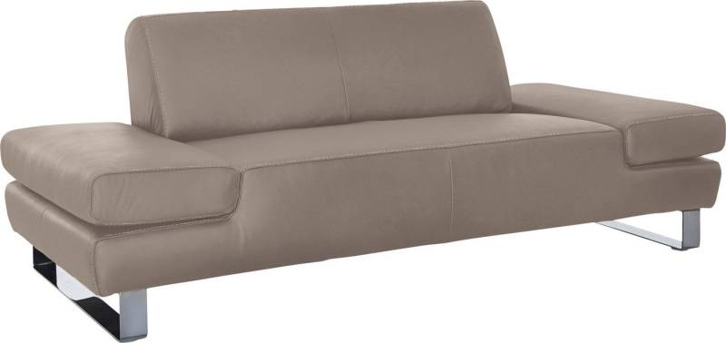 W.SCHILLIG 2-Sitzer taboo Designsofa mit hohem Sitzkomfort, mit Übertiefe, inklusive Armlehnenverstellung, mit Kontrastnaht von W.SCHILLIG