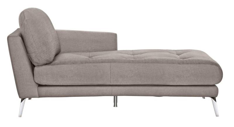 W.SCHILLIG Chaiselongue softy, mit dekorativer Heftung im Sitz, Füße Chrom glänzend von W.SCHILLIG