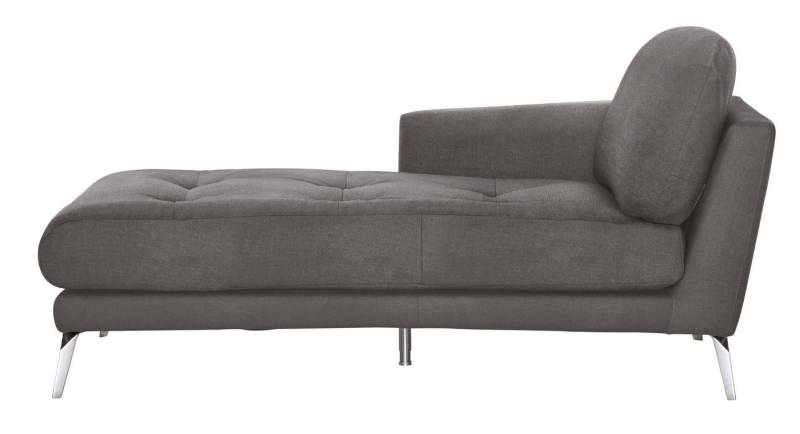 W.SCHILLIG Chaiselongue softy, mit dekorativer Heftung im Sitz, Füße Chrom glänzend von W.SCHILLIG