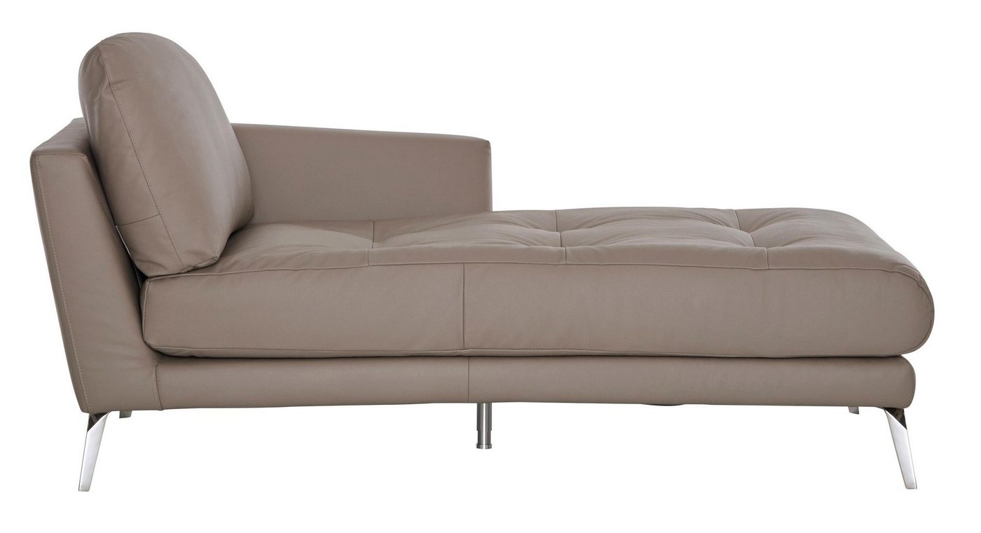 W.SCHILLIG Chaiselongue softy, mit dekorativer Heftung im Sitz, Füße Chrom glänzend von W.SCHILLIG