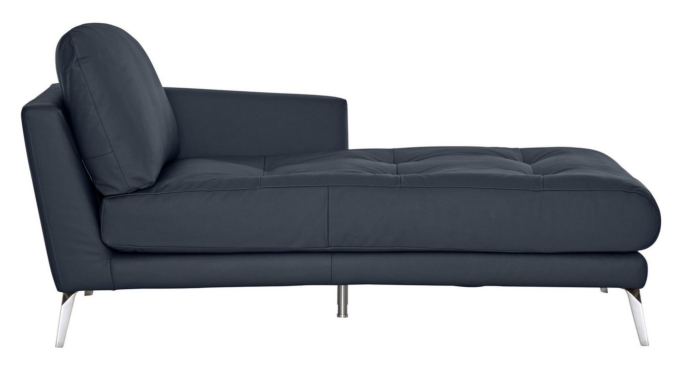 W.SCHILLIG Chaiselongue softy, mit dekorativer Heftung im Sitz, Füße Chrom glänzend von W.SCHILLIG