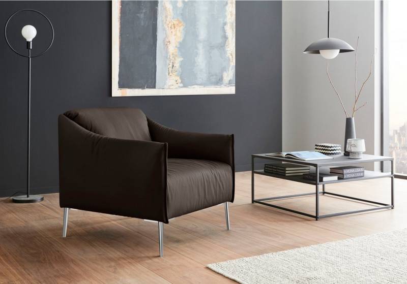 W.SCHILLIG Cocktailsessel sally, mit Metallfüßen in Chrom glänzend von W.SCHILLIG