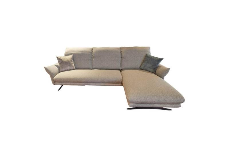 W.SCHILLIG Ecksofa Ecksofa Willoow Bezug Stoff Silver Grey 01022 Metallkufe Schwarz von W.SCHILLIG