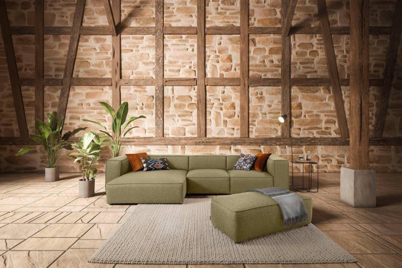 W.SCHILLIG Ecksofa around-the-block, mit eleganter Biese, mit Federkern, Breite 341 cm von W.SCHILLIG