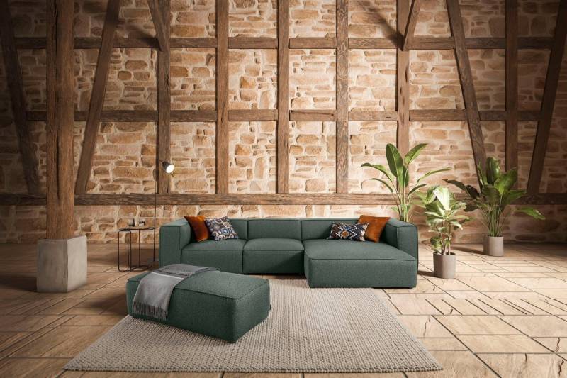 W.SCHILLIG Ecksofa around-the-block, mit eleganter Biese, mit Federkern, Breite 341 cm von W.SCHILLIG