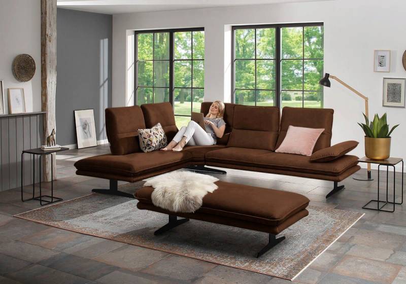 W.SCHILLIG Ecksofa broadway, Designsofa, toller Sitzkomfort, zeitlos, elegant, L-Form, Sitztiefenverstellung, Kopfteil- & Seitenteilverstellung, Breite 284cm von W.SCHILLIG