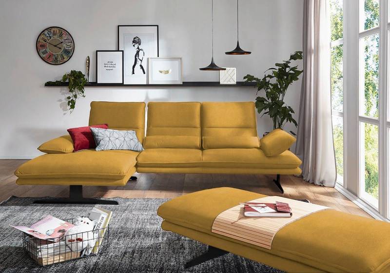 W.SCHILLIG Ecksofa broadway, Designsofa mit tollem Sitzkomfort, Sitztiefenverstellung, Kopfteil- & Seitenteilverstellung, Breite 291cm von W.SCHILLIG