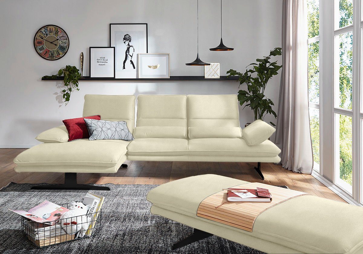 W.SCHILLIG Ecksofa broadway, Sitztiefenverstellung, Kopfteil- & Seitenteilverstellung, Breite 291cm von W.SCHILLIG