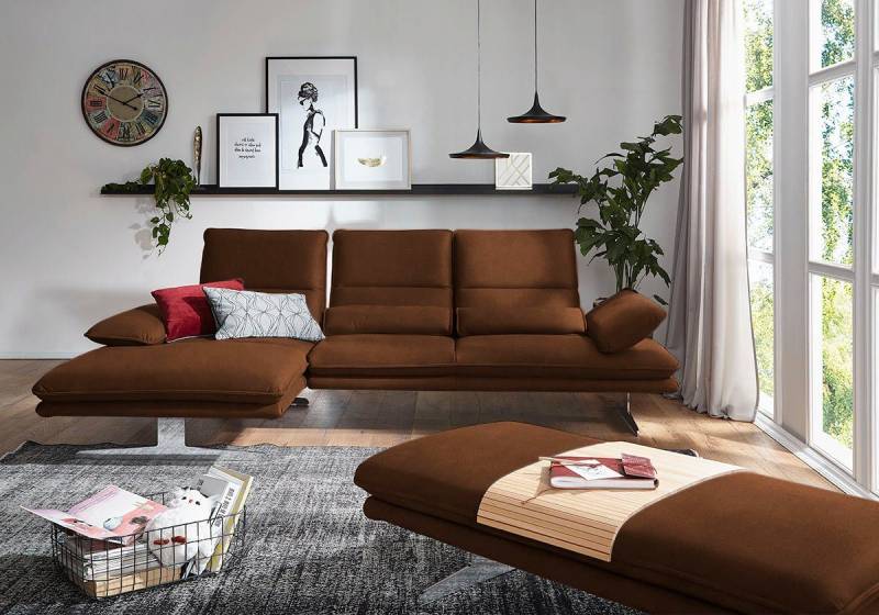 W.SCHILLIG Ecksofa broadway, Designsofa mit tollem Sitzkomfort, L-Form, Sitztiefenverstellung, Kopfteil- & Seitenteilverstellung, Breite 291cm von W.SCHILLIG