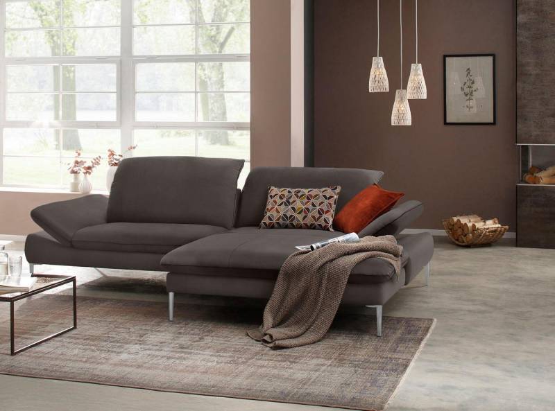W.SCHILLIG Ecksofa enjoy&MORE, Designsofa, elegant und bequem, L-Form, mit Sitztiefenverstellung, Füße Chrom glänzend, Breite 294 cm von W.SCHILLIG