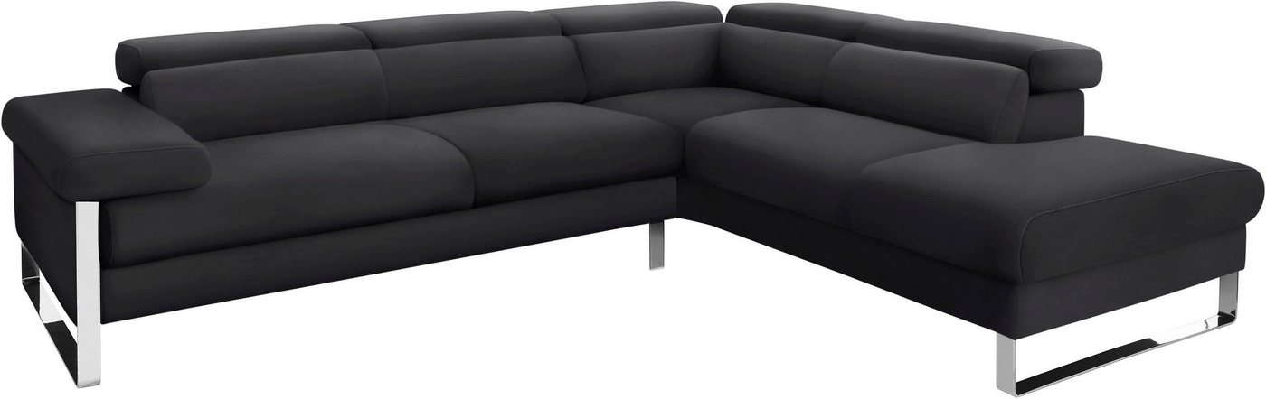 W.SCHILLIG Ecksofa finn, German Design Award 2016, Fußgestell Chrom glänzend, Breite 281 cm von W.SCHILLIG