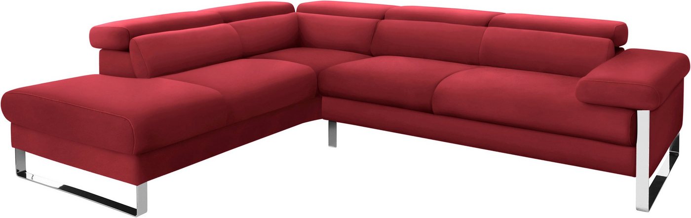 W.SCHILLIG Ecksofa finn, German Design Award 2016, Fußgestell Chrom glänzend, Breite 281 cm von W.SCHILLIG