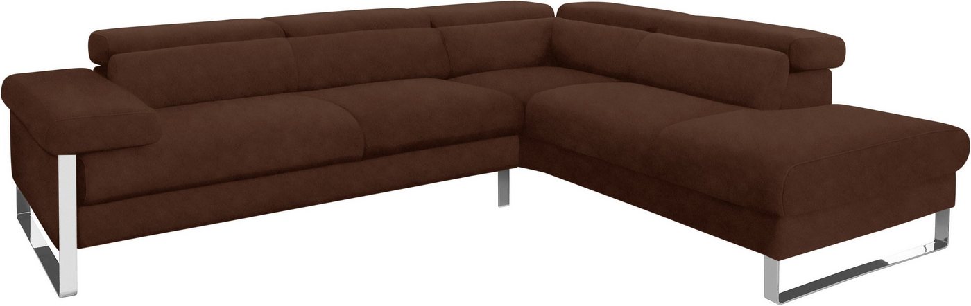 W.SCHILLIG Ecksofa finn, German Design Award 2016, Fußgestell Chrom glänzend, Breite 281 cm von W.SCHILLIG