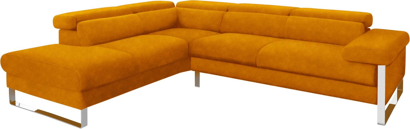 W.SCHILLIG Ecksofa finn, German Design Award 2016, Fußgestell Chrom glänzend, Breite 281 cm von W.SCHILLIG