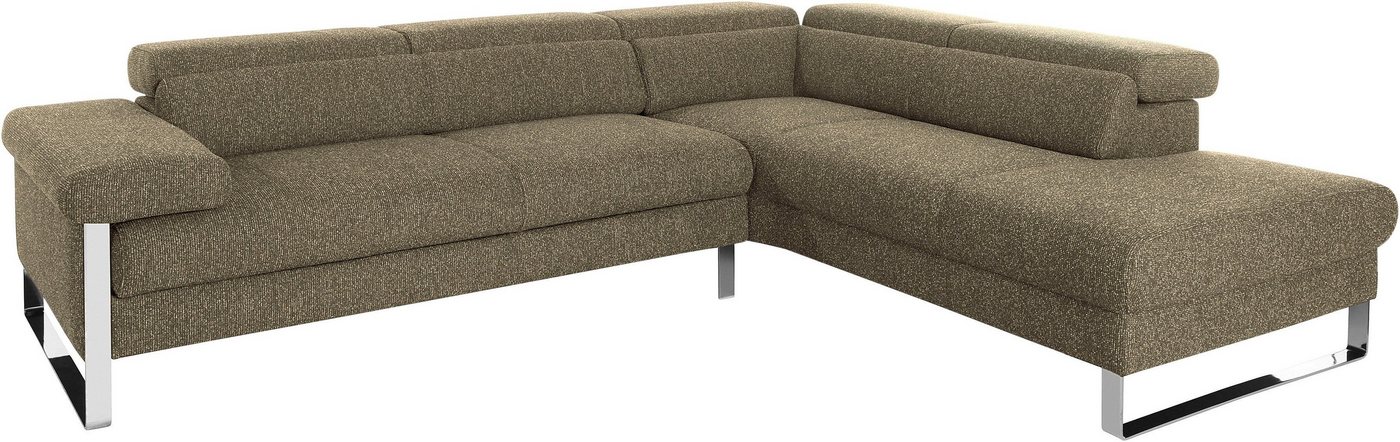 W.SCHILLIG Ecksofa finn, German Design Award 2016, Fußgestell Chrom glänzend, Breite 281 cm von W.SCHILLIG