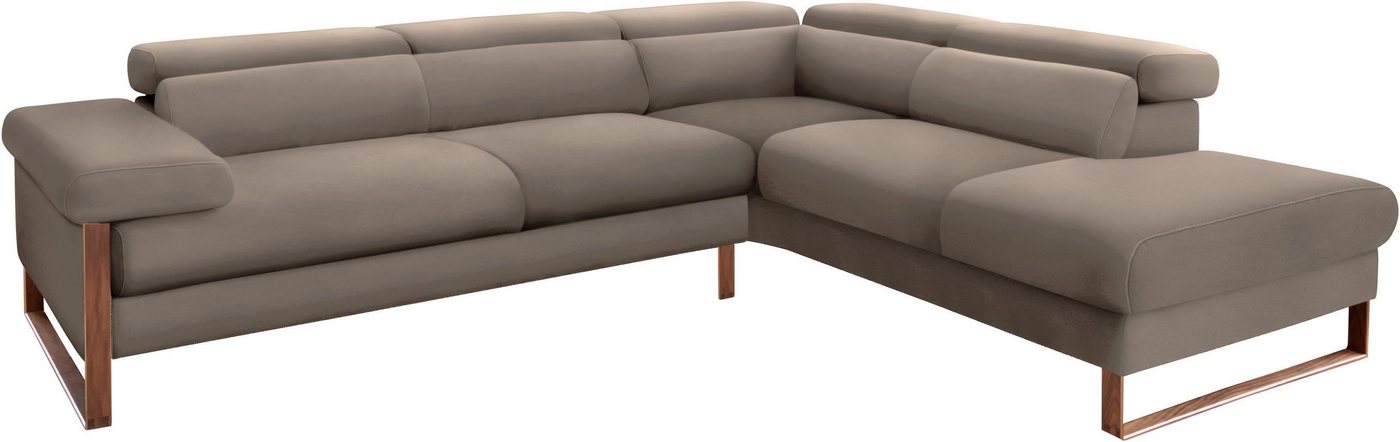 W.SCHILLIG Ecksofa finn, Designsofa mit tollem Sitzkomfort, bequem, L-Form, German Design Award 2016, Fußgestell Nussbaum natur, Breite 281 cm W.SCHILLIG Ecksofa finn, Designsofa mit tollem Sitzkomfort, bequem, L-Form, German Design Award 2016, Fußgestell Nussbaum natur, Breite 281 cm von W.SCHILLIG
