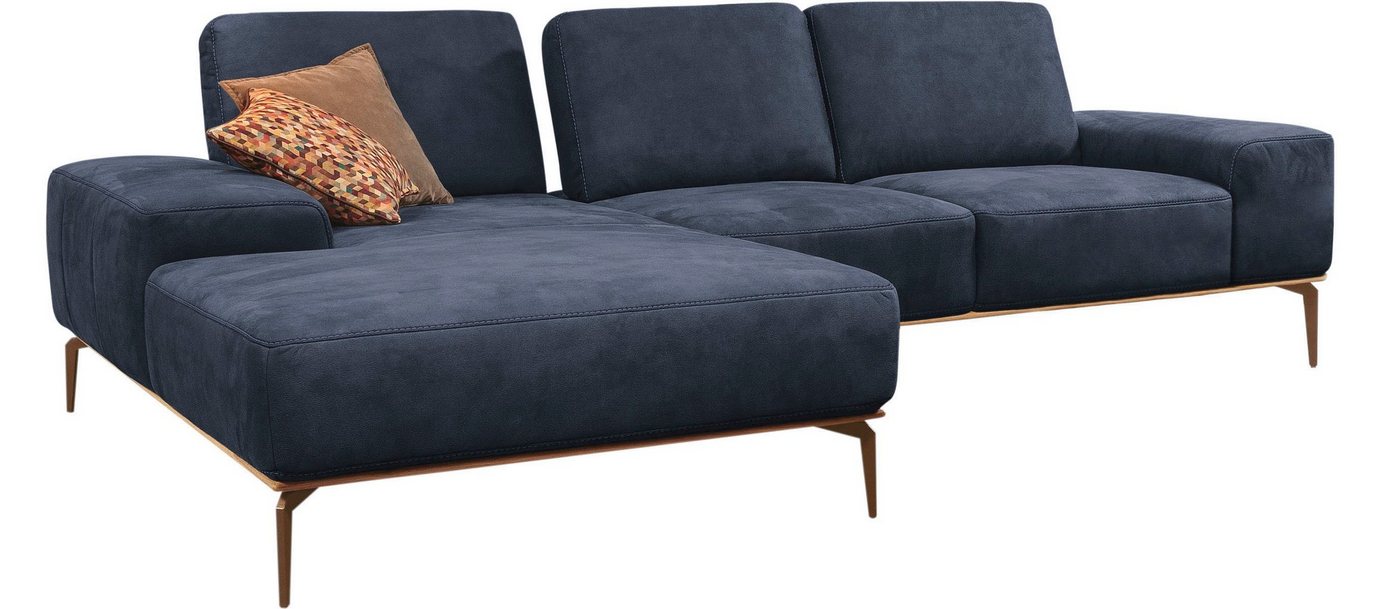 W.SCHILLIG Ecksofa run, mit Holzsockel, Füße in Bronze pulverbeschichtet, Breite 279 cm von W.SCHILLIG