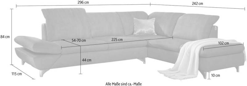 W.SCHILLIG Ecksofa taoo, elegant und zeitlos, bequem, L-Form, mit Sitziefenverstellung & Kopfteilverstellung W.SCHILLIG Ecksofa taoo, elegant und zeitlos, bequem, L-Form, mit Sitziefenverstellung & Kopfteilverstellung von W.SCHILLIG