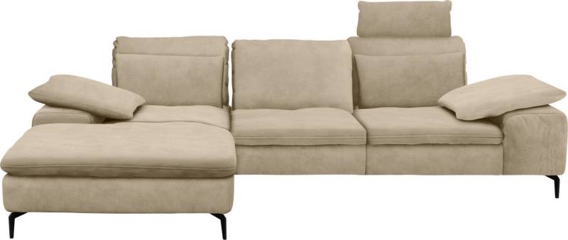W.SCHILLIG Ecksofa valentinoo, Designsofa, bequem, elegant und zeitlos, L-Form, Set, inklusive Hocker, mit Sitztiefenverstellung, Breite 299 cm von W.SCHILLIG