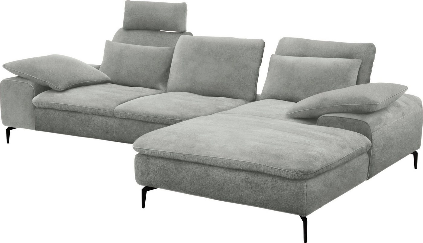 W.SCHILLIG Ecksofa valentinoo, Set, inklusive Hocker, mit Sitztiefenverstellung, Breite 299 cm von W.SCHILLIG