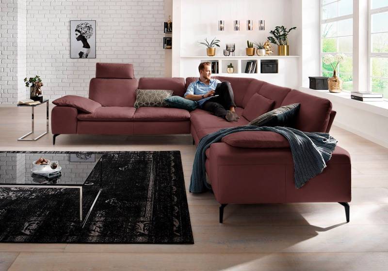 W.SCHILLIG Ecksofa valentinoo, Designsofa, elegant und bequem, L-Form, Set, mit Sitztiefenverstellung, Breite 318 cm von W.SCHILLIG