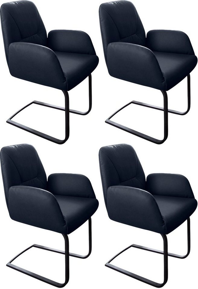 W.SCHILLIG Freischwinger ole (Set, 4 St), 2er- oder 4er-Set, Gestell in Schwarz pulverbeschichtet von W.SCHILLIG